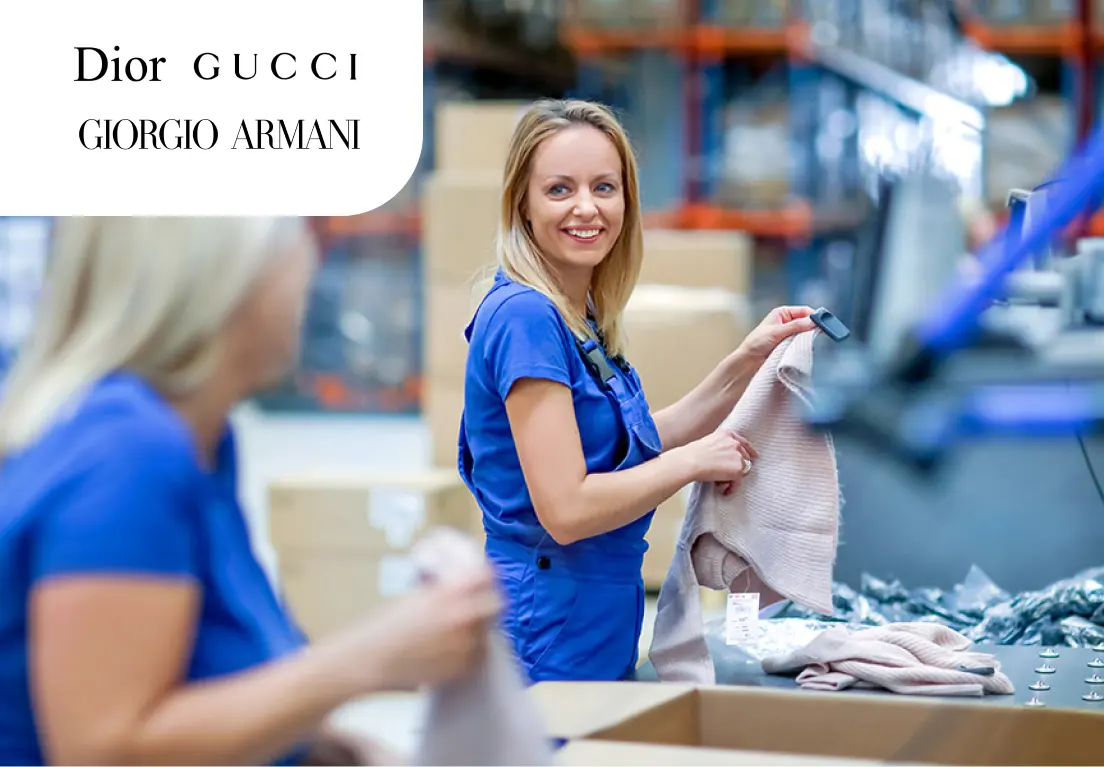 Работник склада брендовой одежды Armani / Dior / Gucci