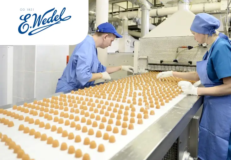 Работник шоколадной продукции LOTTE Wedel