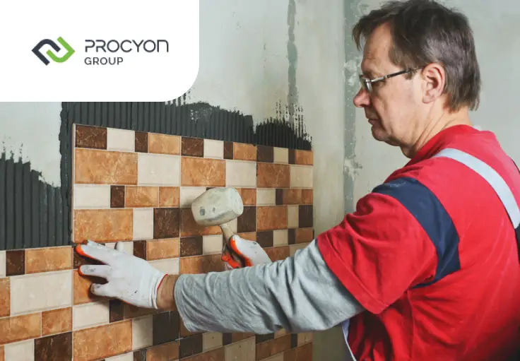 Работник на укладку плитки в компанию Procyon