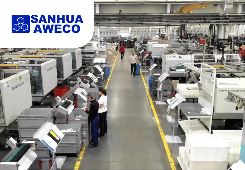Упаковка пластиковых элементов SANHUA AWECO