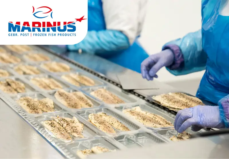 Упаковка замороженных морепродуктов Marinus