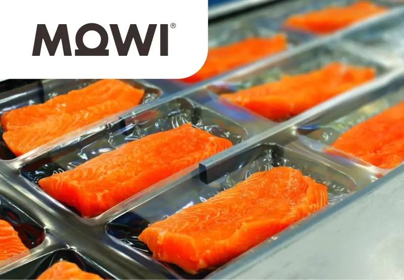 Работник рыбного предприятия MOWI
