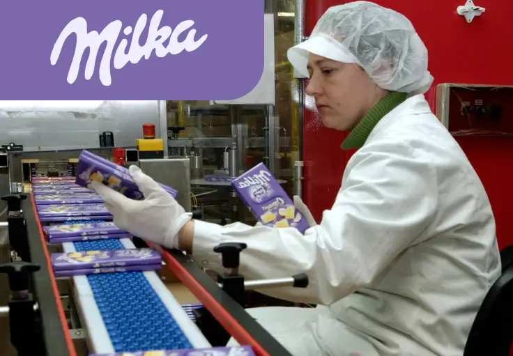Робочий на шоколадну фабрику Milka