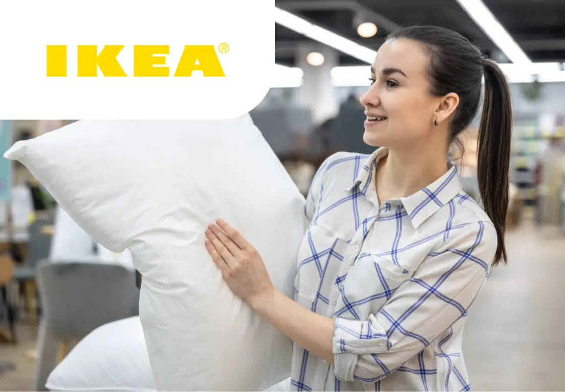 Производство одеял и подушек IKEA