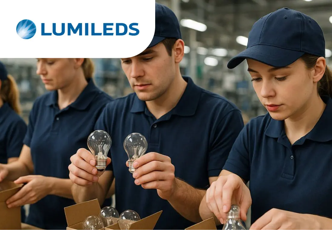 Упаковщик лампочек LUMILEDS