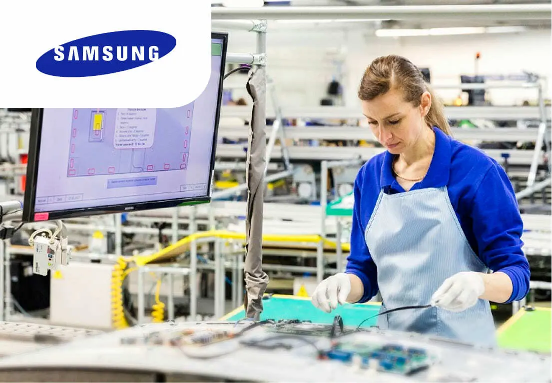Рабочий на производство деталей для компьютеров и ноутбуков SAMSUNG